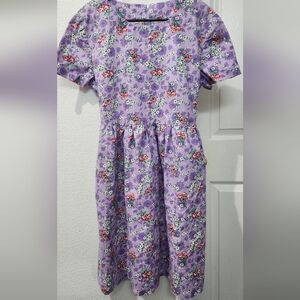 Floral Purple Handmade Dress